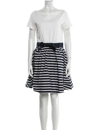 Pre-owned Kate Spade Striped Mini Dress In Blue