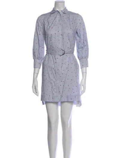Pre-owned Kate Spade Striped Mini Dress In Blue