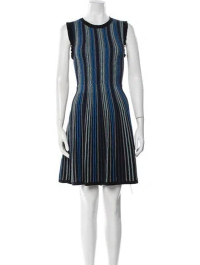 Pre-owned Kate Spade Striped Mini Dress In Blue