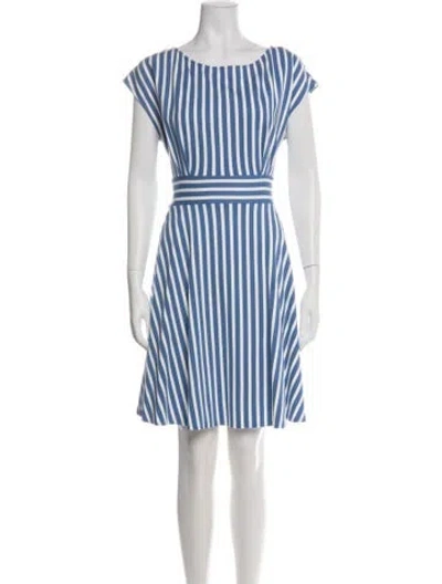 Pre-owned Kate Spade Striped Mini Dress In Blue