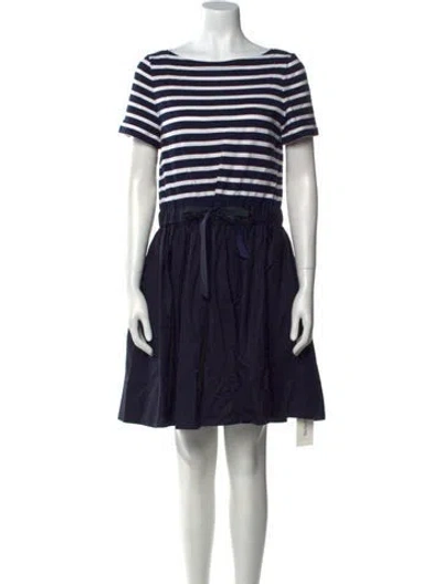 Pre-owned Kate Spade Striped Mini Dress In Blue