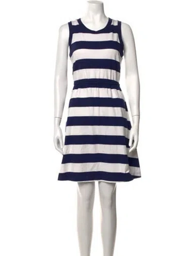 Pre-owned Kate Spade Striped Mini Dress In Brown