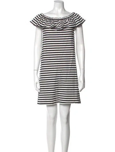 Pre-owned Kate Spade Striped Mini Dress In Multi