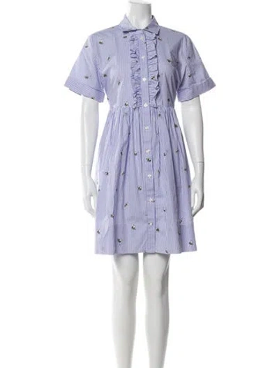 Pre-owned Kate Spade Striped Mini Dress In Multi