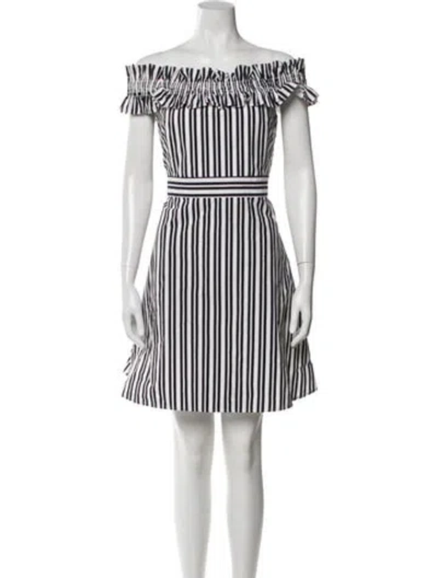 Pre-owned Kate Spade Striped Mini Dress In Multi