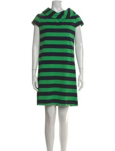 Pre-owned Kate Spade Striped Mini Dress In Multi