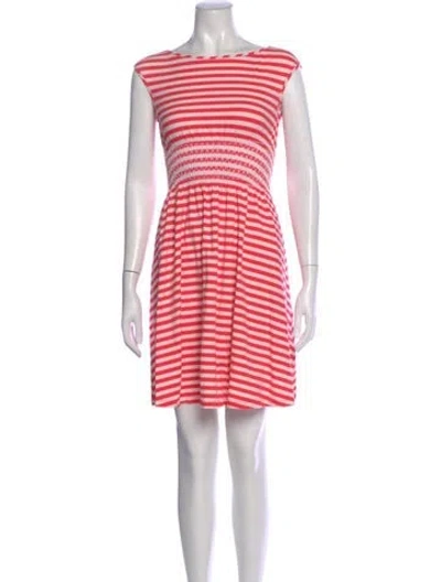 Pre-owned Kate Spade Striped Mini Dress In Multi