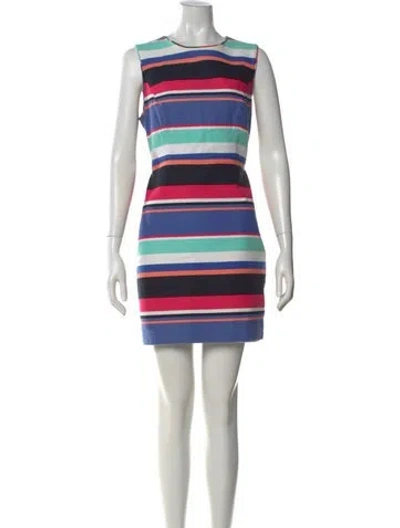 Pre-owned Kate Spade Striped Mini Dress In Multi