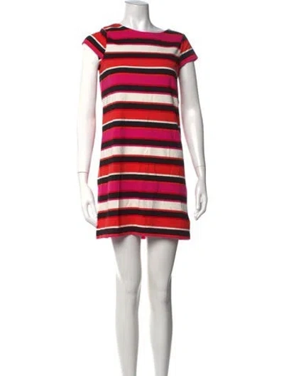Pre-owned Kate Spade Striped Mini Dress In Multicolor