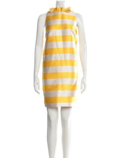 Pre-owned Kate Spade Striped Mini Dress In Orange