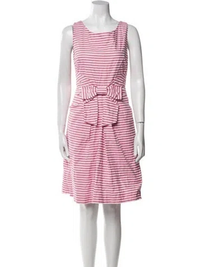 Pre-owned Kate Spade Striped Mini Dress In Pink