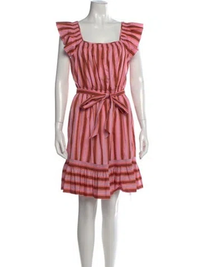 Pre-owned Kate Spade Striped Mini Dress In Pink