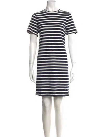 Pre-owned Kate Spade Striped Mini Dress W/ Tags In Blue