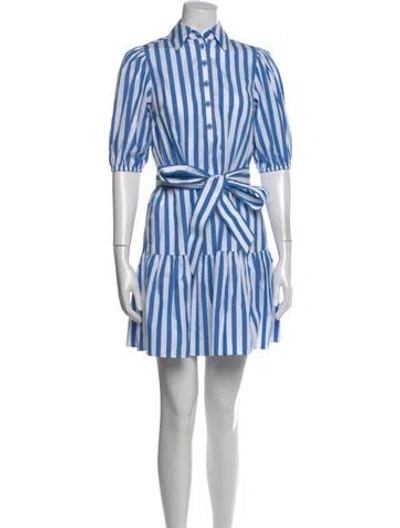 Pre-owned Kate Spade Striped Mini Dress W/ Tags In Blue