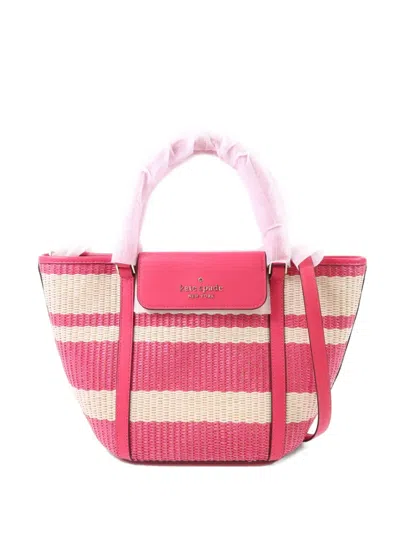 Pre-owned Kate Spade Striped Shoulder Bag In Pink