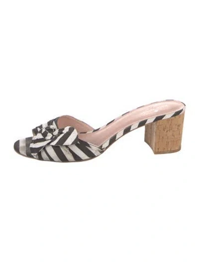 Pre-owned Kate Spade Striped Slides In Multi