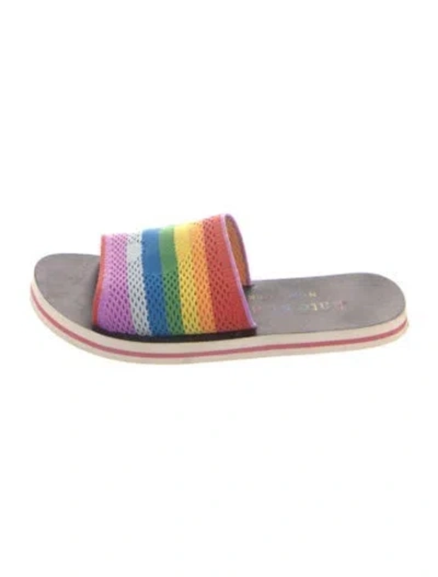 Pre-owned Kate Spade Striped Slides In Multi