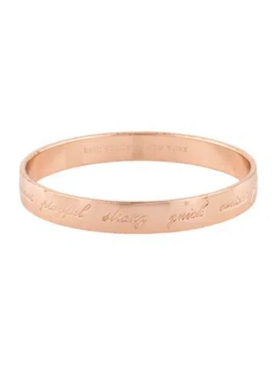 Pre-owned Kate Spade Style In Spades Engraved Bangle Bracelet In Multi
