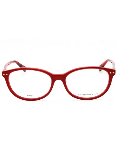 Kate Spade Stylish Oval Eyeglasses For Women In Red