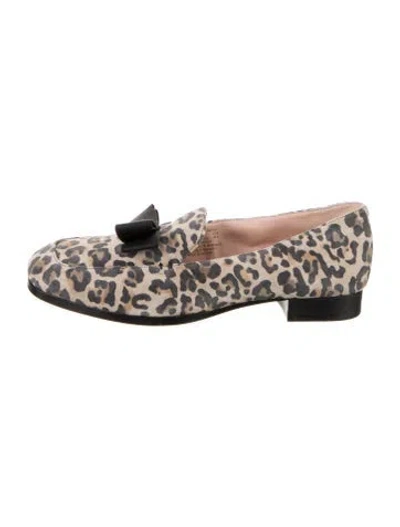Pre-owned Kate Spade Suede Animal Print Loafers In Multi