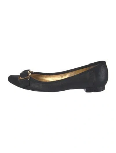 Pre-owned Kate Spade Suede Ballet Flats In Blue