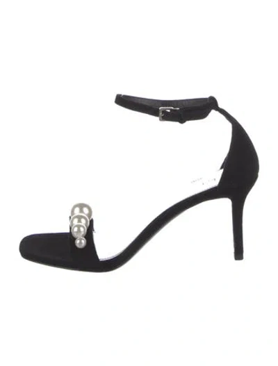 Pre-owned Kate Spade Suede Beaded Accents D'orsay Pumps In Black