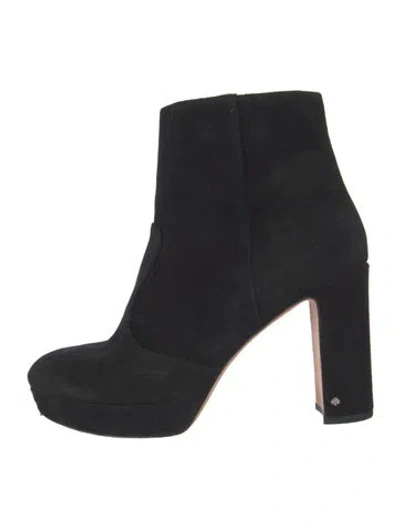 Pre-owned Kate Spade Suede Boots In Black