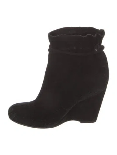 Pre-owned Kate Spade Suede Boots In Black