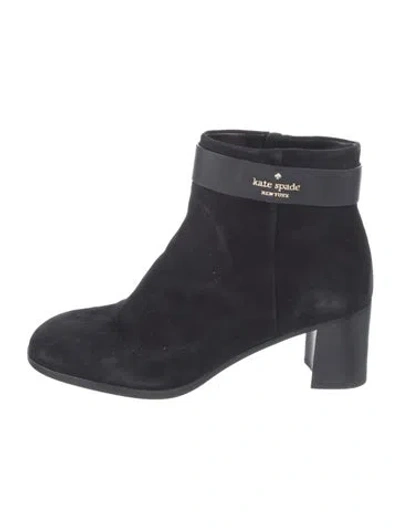 Pre-owned Kate Spade Suede Boots In Black