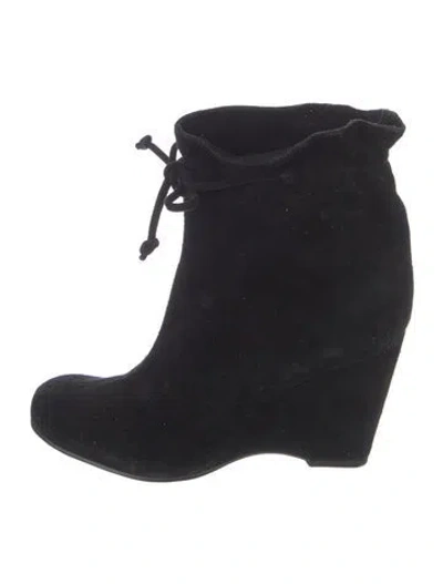 Pre-owned Kate Spade Suede Boots In Black