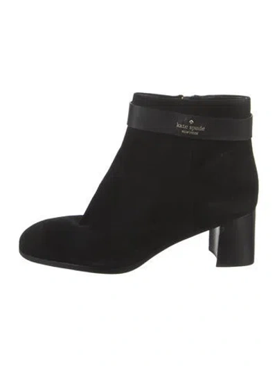 Pre-owned Kate Spade Suede Boots In Black