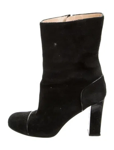 Pre-owned Kate Spade Suede Boots In Black