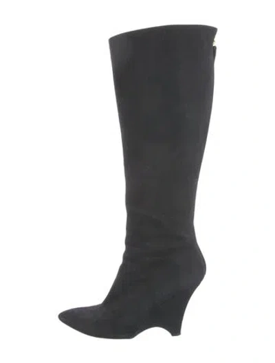 Pre-owned Kate Spade Suede Boots In Blue