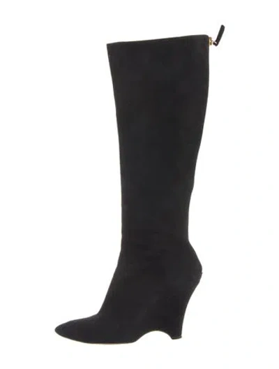 Pre-owned Kate Spade Suede Boots In Blue
