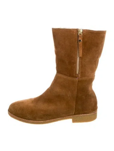 Pre-owned Kate Spade Suede Boots In Brown