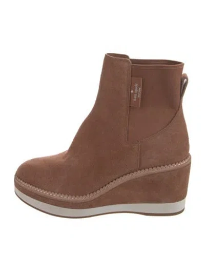 Pre-owned Kate Spade Suede Boots In Brown