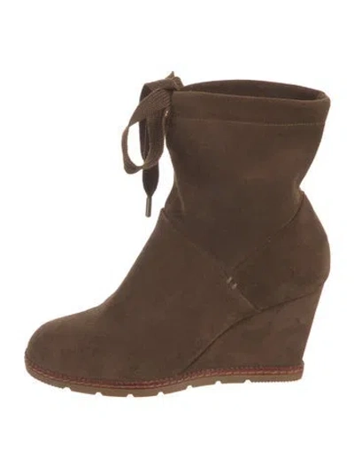 Pre-owned Kate Spade Suede Boots In Brown