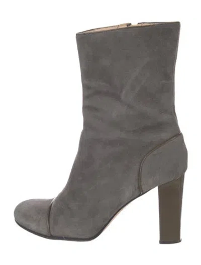 Pre-owned Kate Spade Suede Boots In Gray