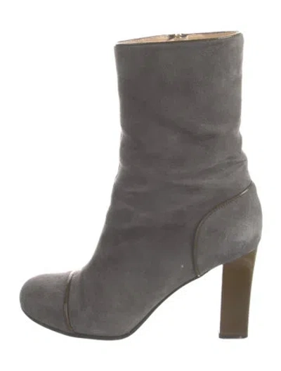 Pre-owned Kate Spade Suede Boots In Grey