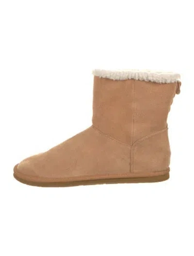 Pre-owned Kate Spade Suede Boots In Neutral