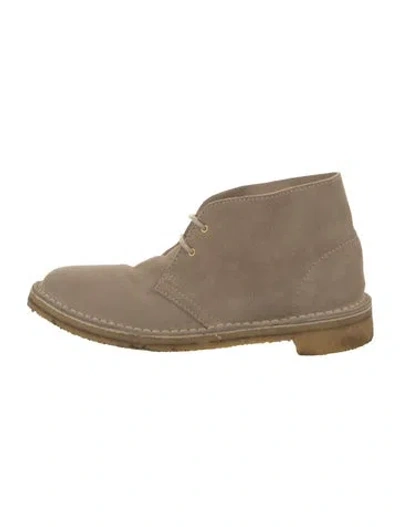 Pre-owned Kate Spade Suede Boots In Neutrals