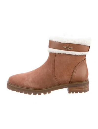 Pre-owned Kate Spade Suede Boots W/ Tags In Brown