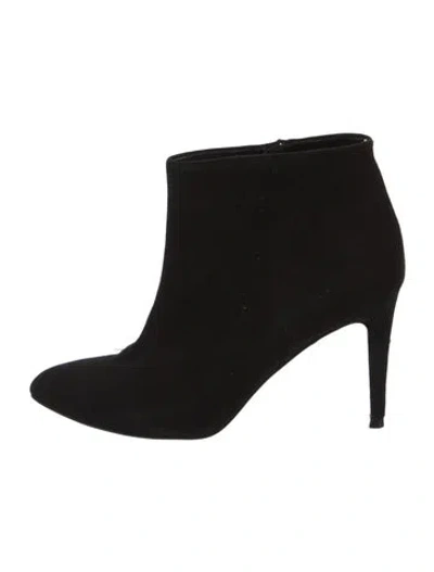 Pre-owned Kate Spade Suede Bow Accents Boots In Black