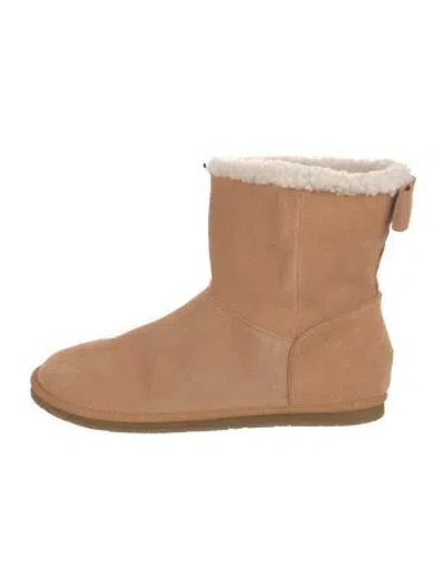Pre-owned Kate Spade Suede Bow Accents Slouch Boots In Neutrals