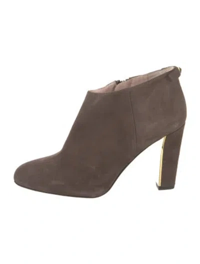 Pre-owned Kate Spade Suede Chelsea Boots In Brown