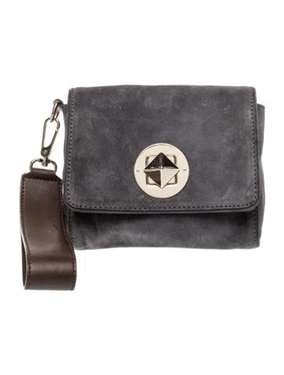 Pre-owned Kate Spade Suede Clutch In Gray