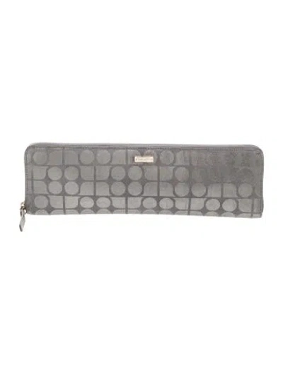 Pre-owned Kate Spade Suede Clutch In Gray