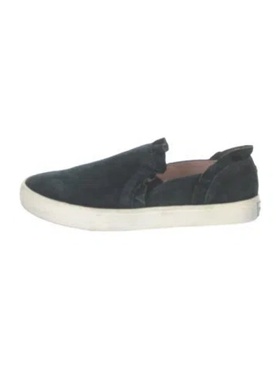 Pre-owned Kate Spade Suede Colorblock Pattern Loafers In Blue
