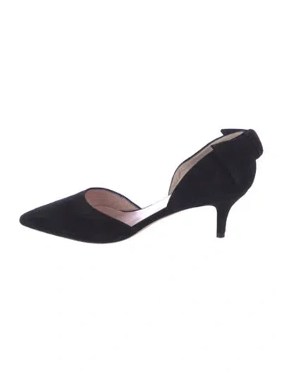 Pre-owned Kate Spade Suede D'orsay Pumps In Black