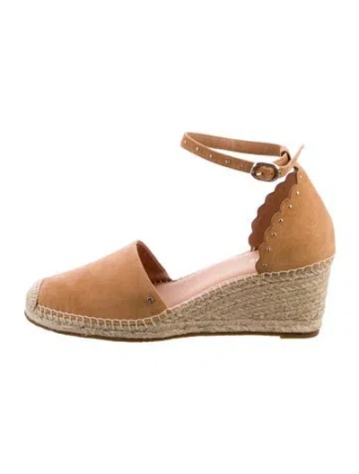 Pre-owned Kate Spade Suede Espadrilles In Neutral